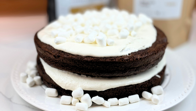 S’Mores Coffee Chocolate Cake Recipe