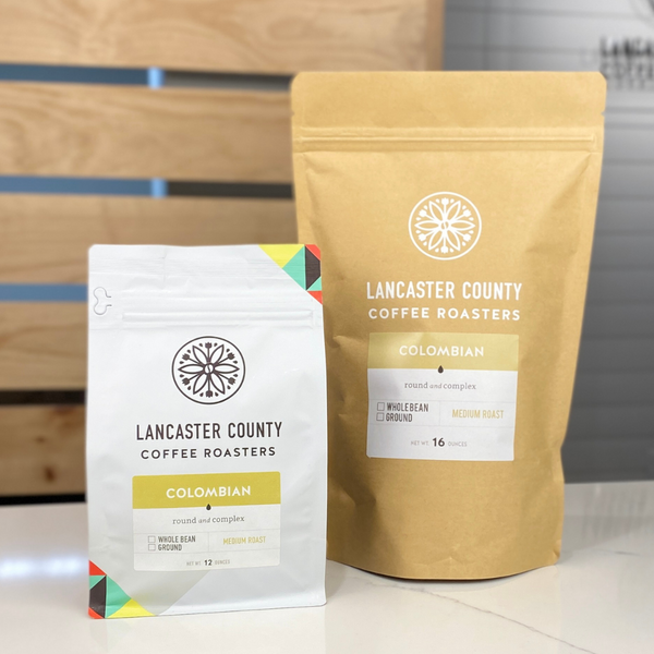 Colombian Narino round and complex coffee beans- lancaster county coffee.