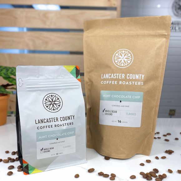 Mint Chocolate Chip creamy and cool Coffee Beans- Lancaster County Coffee