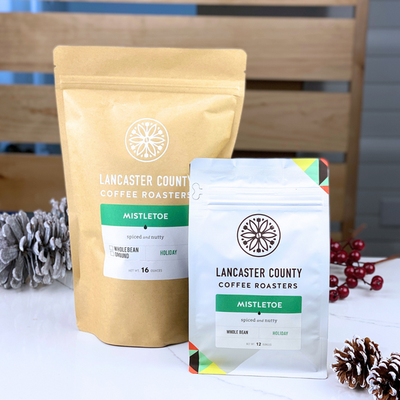 Mistletoe Themed Coffee Beans- Spiced and Nutty for Christmas