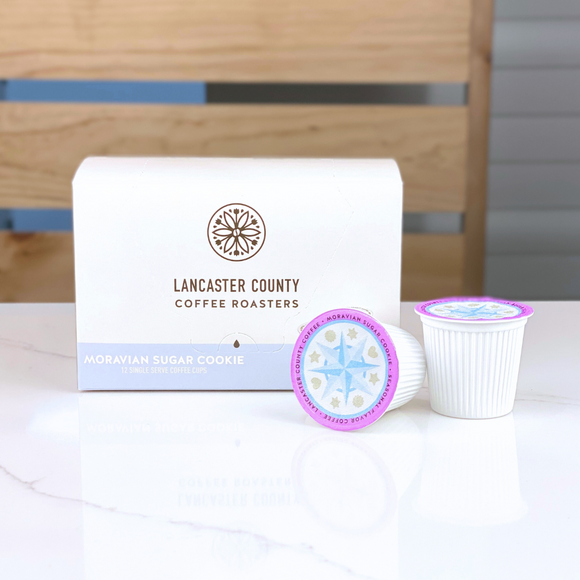 Moravian Sugar Cookie - Creamy Butter and Sugared Vanila Flavored Coffee Kcups- Lancaster County Coffee