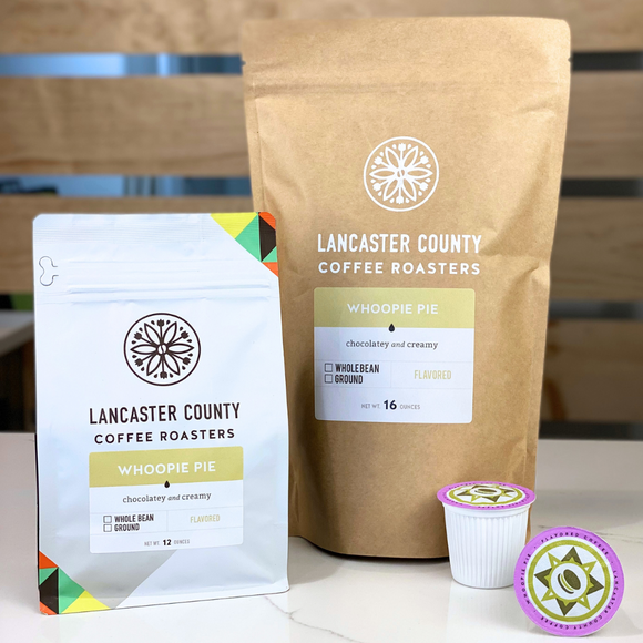 Whoopie Pie Chocolately and Creamy Coffee Bags and KCups - Lancaster County Coffee