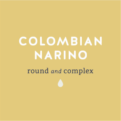 Colombian Narino round and complex coffee - lancaster county coffee.